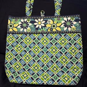 Vera Bradley Blue and Green Floral Tote